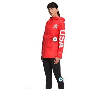 The north face anorak pullover USA OLYMPIC windbreaker orange size USA XL